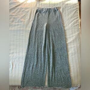 Reborn Heather Gray Wide-Leg Pants